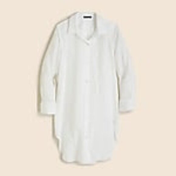 J Crew Button-up beach cover-up in linen-cotton - Picture 1 of 1